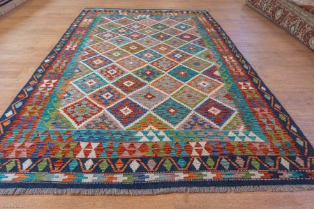 Hand-Made Mazar Kilim From Afghanistan