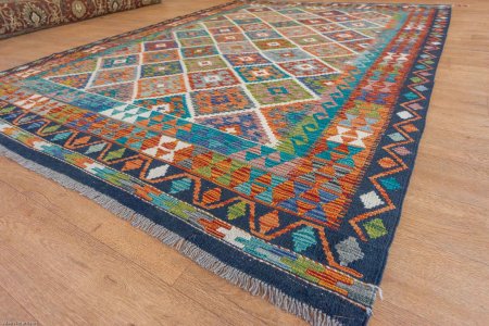 Hand-Made Mazar Kilim From Afghanistan