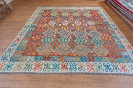 Hand-Made Mazar Kilim From Afghanistan