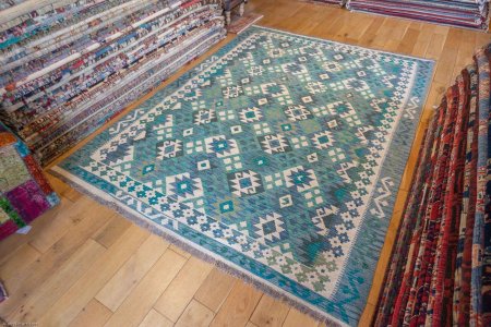 Hand-Made Mazar Kilim From Afghanistan