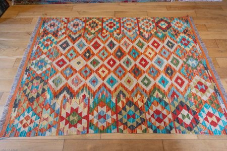 Hand-Made Mazar Kilim From Afghanistan