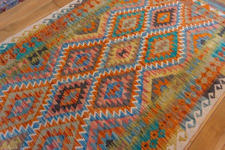 Hand-Made Mazar Kilim From Afghanistan