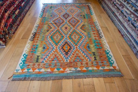 Hand-Made Mazar Kilim From Afghanistan