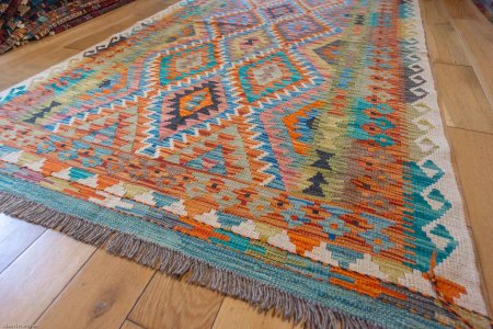 Hand-Made Mazar Kilim From Afghanistan