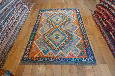 Hand-Made Mazar Kilim From Afghanistan