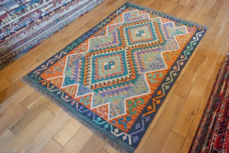 Hand-Made Mazar Kilim From Afghanistan