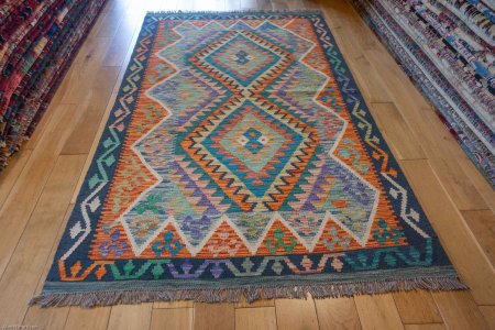 Hand-Made Mazar Kilim From Afghanistan