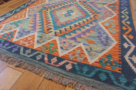 Hand-Made Mazar Kilim From Afghanistan