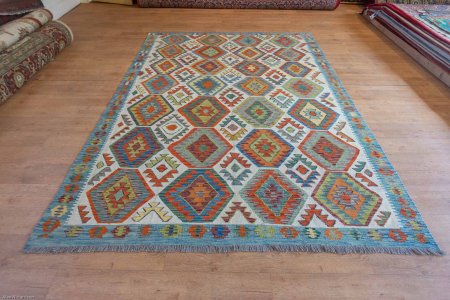 Hand-Made Mazar Kilim From Afghanistan