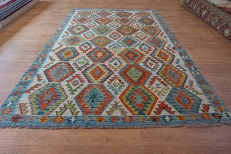 Hand-Made Mazar Kilim From Afghanistan