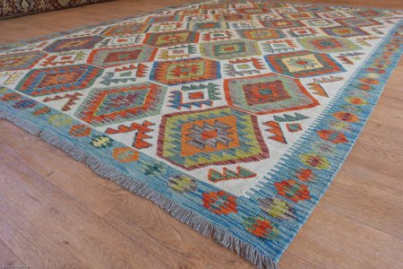 Hand-Made Mazar Kilim From Afghanistan