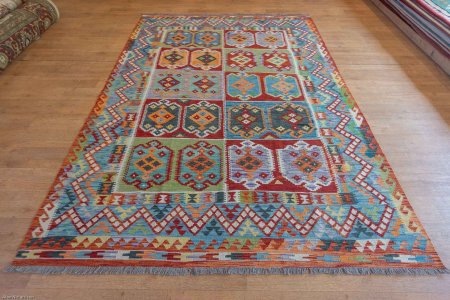 Hand-Made Mazar Kilim From Afghanistan