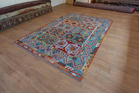 Hand-Made Mazar Kilim From Afghanistan