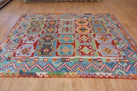 Hand-Made Mazar Kilim From Afghanistan