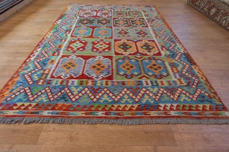 Hand-Made Mazar Kilim From Afghanistan