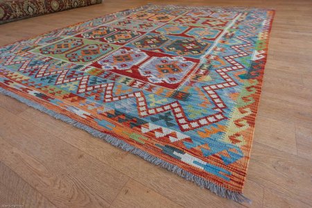 Hand-Made Mazar Kilim From Afghanistan