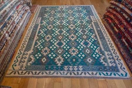 Hand-Made Mazar Kilim From Afghanistan