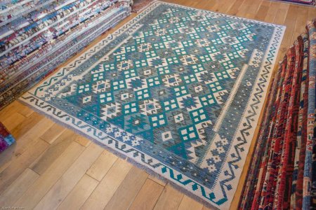 Hand-Made Mazar Kilim From Afghanistan