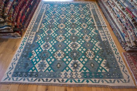 Hand-Made Mazar Kilim From Afghanistan