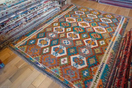 Hand-Made Mazar Kilim From Afghanistan