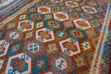 Hand-Made Mazar Kilim From Afghanistan