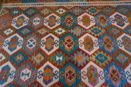 Hand-Made Mazar Kilim From Afghanistan