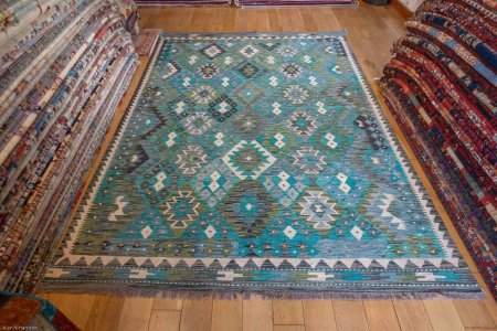 Hand-Made Mazar Kilim From Afghanistan