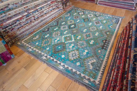 Hand-Made Mazar Kilim From Afghanistan