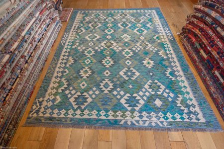 Hand-Made Mazar Kilim From Afghanistan