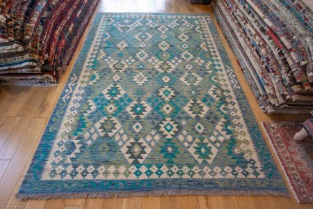 Hand-Made Mazar Kilim From Afghanistan