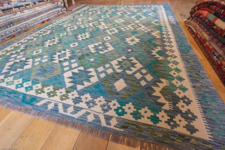 Hand-Made Mazar Kilim From Afghanistan