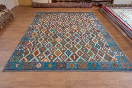 Hand-Made Mazar Kilim From Afghanistan