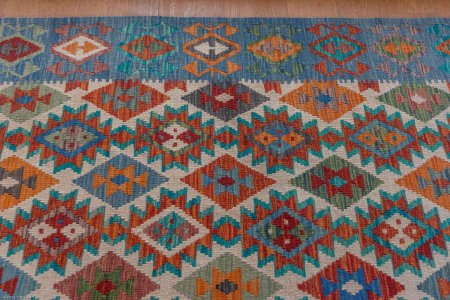 Hand-Made Mazar Kilim From Afghanistan