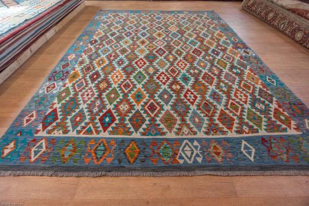 Hand-Made Mazar Kilim From Afghanistan