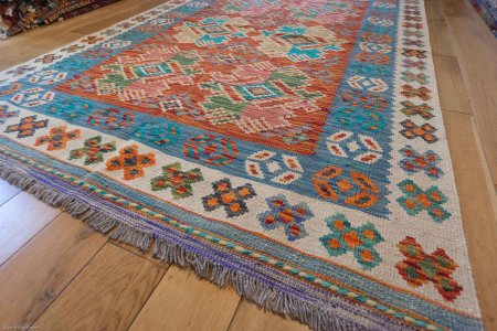 Hand-Made Mazar Kilim From Afghanistan