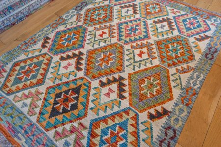 Hand-Made Mazar Kilim From Afghanistan