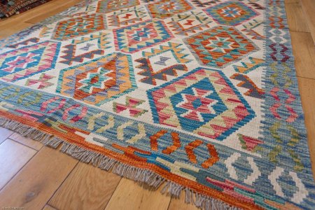 Hand-Made Mazar Kilim From Afghanistan