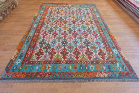 Hand-Made Mazar Kilim From Afghanistan