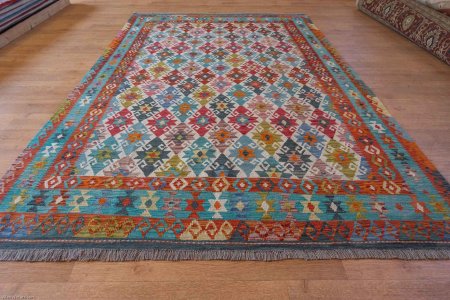 Hand-Made Mazar Kilim From Afghanistan