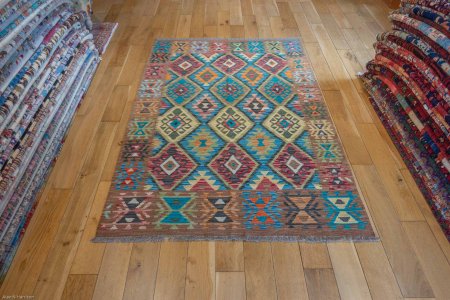 Hand-Made Mazar Kilim From Afghanistan