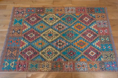 Hand-Made Mazar Kilim From Afghanistan