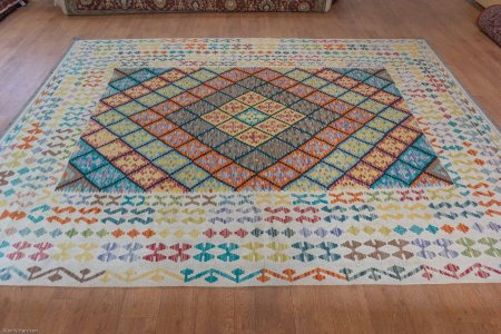 Hand-Made Mazar Kilim From Afghanistan