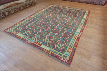 Hand-Made Mazar Kilim From Afghanistan