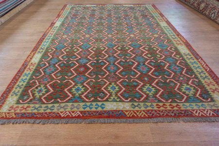 Hand-Made Mazar Kilim From Afghanistan