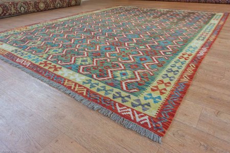 Hand-Made Mazar Kilim From Afghanistan