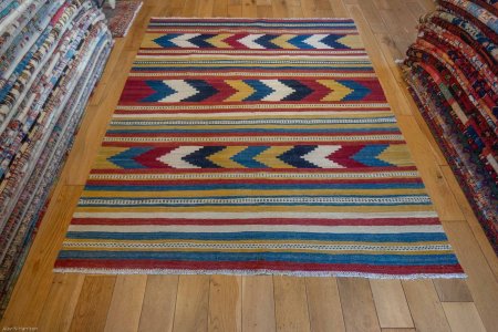 Hand-Made Mazar Kilim From Afghanistan