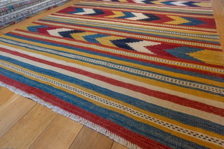 Hand-Made Mazar Kilim From Afghanistan