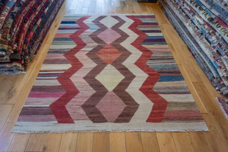 Hand-Made Mazar Kilim From Afghanistan