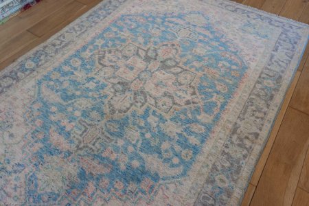 Hand-Knotted Afghan Oushak Rug From Afghanistan