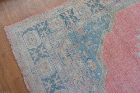 Hand-Knotted Afghan Oushak Rug From Afghanistan